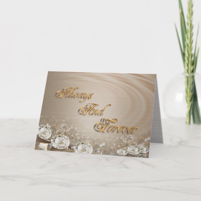 Wedding Invitation  Diamonds on satin customizable (Front)