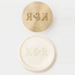 Wedding Invitation Elegant Couple Monogram Wax Seal Stamp<br><div class="desc">A simple monogram design for your wedding invitation or event mailing,  featuring classic typography initials with a & symbol. The initials can easily be customized for a design as unique as you are!</div>