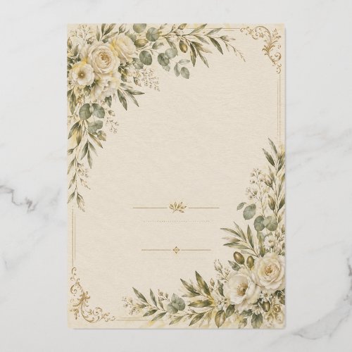 Wedding Invitation Elegant European Botanical