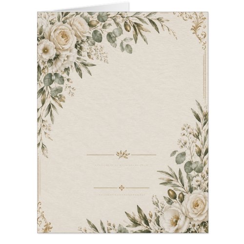 Wedding Invitation Elegant European Botanical