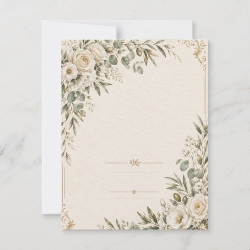 Wedding Invitation Elegant European Botanical