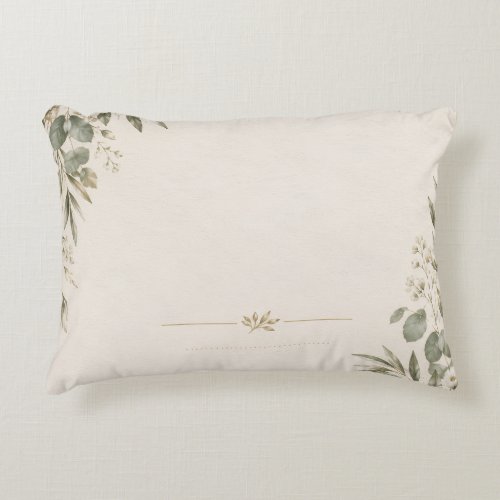 Wedding Invitation Elegant European Botanical Accent Pillow