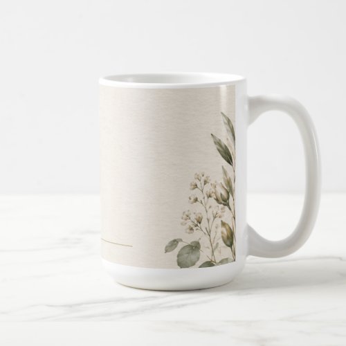 Wedding Invitation Elegant European Botanical Coffee Mug