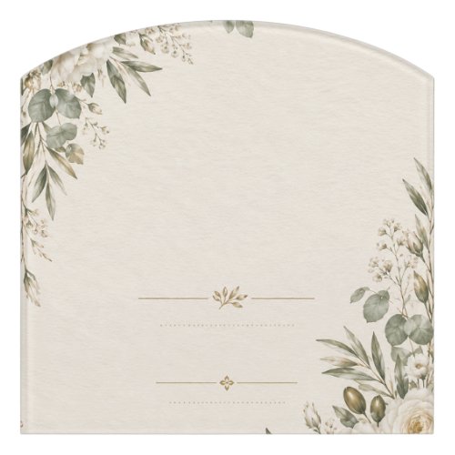 Wedding Invitation Elegant European Botanical Door Sign