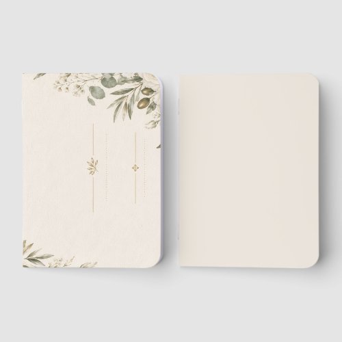 Wedding Invitation Elegant European Botanical Foil Vow Books
