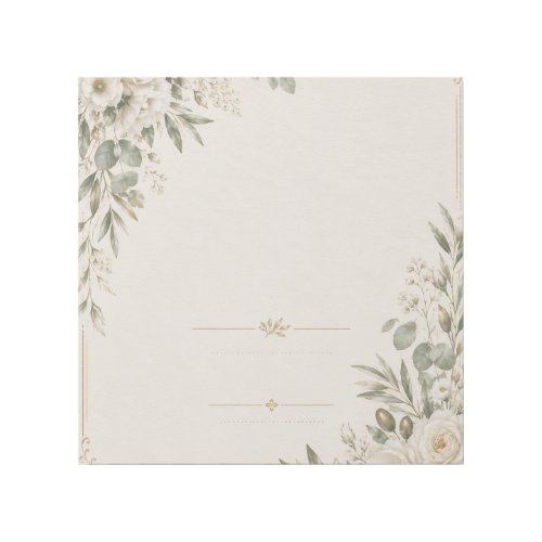 Wedding Invitation Elegant European Botanical  Gallery Wrap