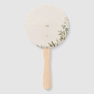 Wedding Invitation Elegant European Botanical Hand Fan