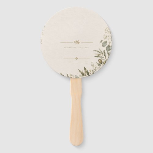 Wedding Invitation Elegant European Botanical Hand Fan