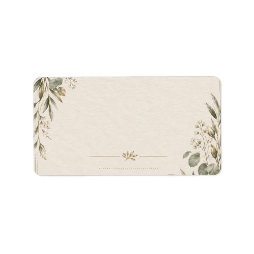 Wedding Invitation Elegant European Botanical  Label
