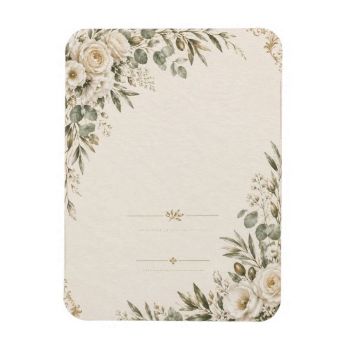 Wedding Invitation Elegant European Botanical Magnet