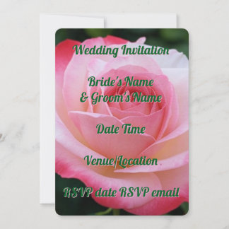 Wedding Invitation Elegant Floral Romanic Rustic