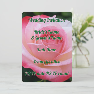 Wedding Invitation Elegant Floral Romanic Rustic