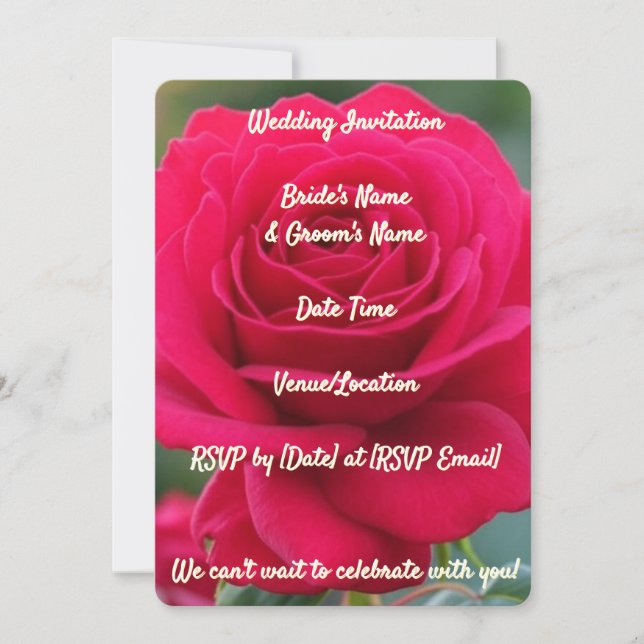 Wedding Invitation Elegant Floral Rustic Boho (Front)
