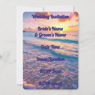 Wedding Invitation Elegant Floral Rustic Digital