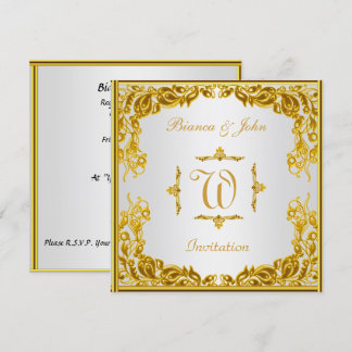 Wedding Invitation Elegant Gold