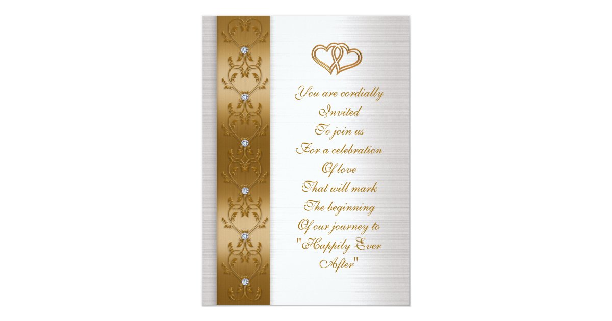 Wedding invitation elegant gold border | Zazzle.com