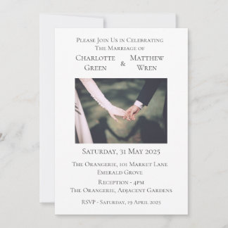 Wedding Invitation Elegant Holding Hands