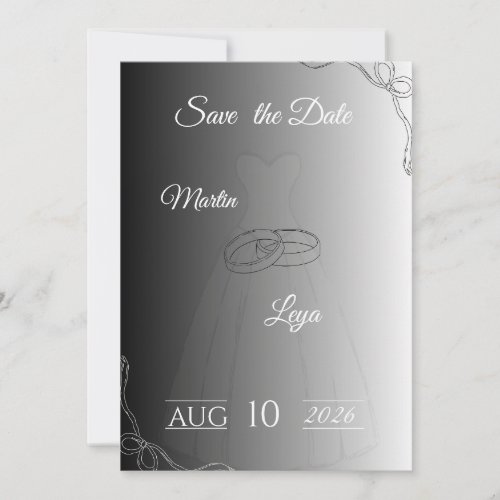 Wedding Invitation | Elegant Modern Bride & Groom