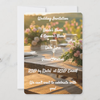 Wedding Invitation Elegant Rustic Floral Greenery