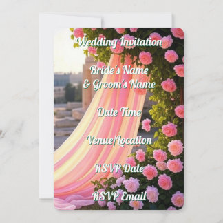 Wedding Invitation Elegant Rustic Romantic Digital