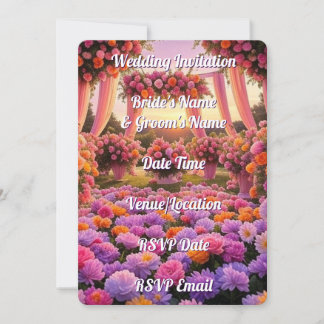 Wedding Invitation Elegant Rustic Romantic Digital