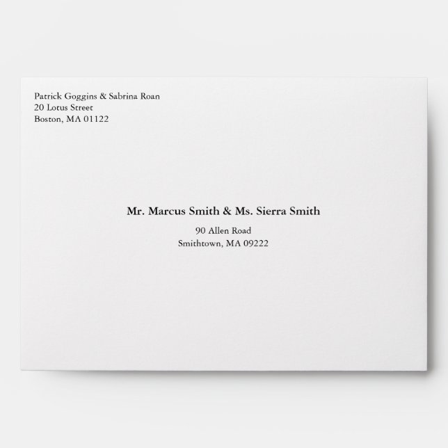 Wedding Invitation Envelope (Front)