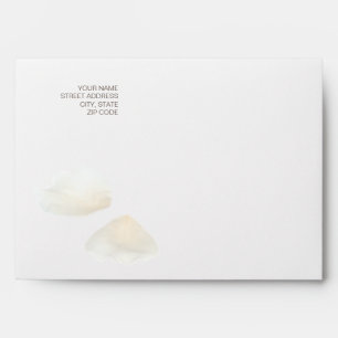Wedding Invitation Envelope, Format 1: Ivory Rose Envelope