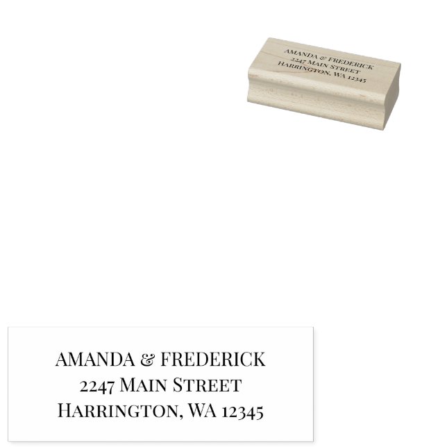 Wedding invitation envelope return address  rubber stamp (Stamped)
