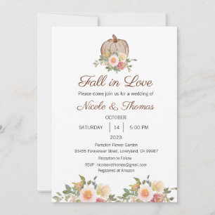 Wedding Invitation, Fall in Love Wedding Invitation