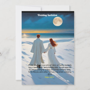 Wedding Invitation featured Peter 3:8-9