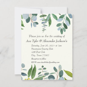 Wedding invitation Flat Card