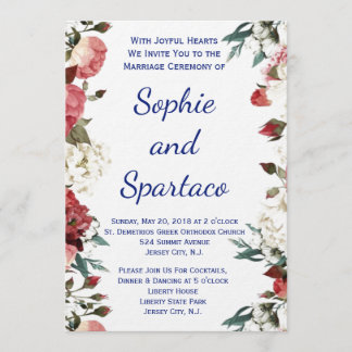wedding invitation floral
