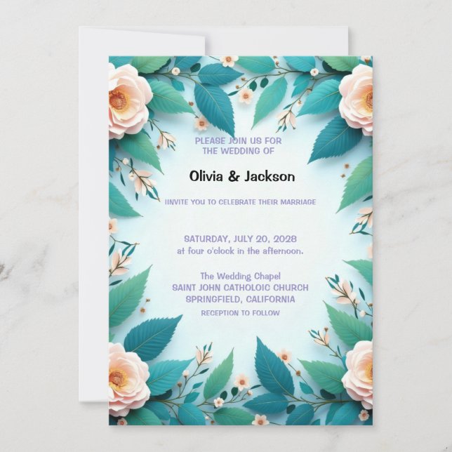 Wedding Invitation Floral (Front)
