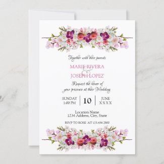 Wedding Invitation - Floral01