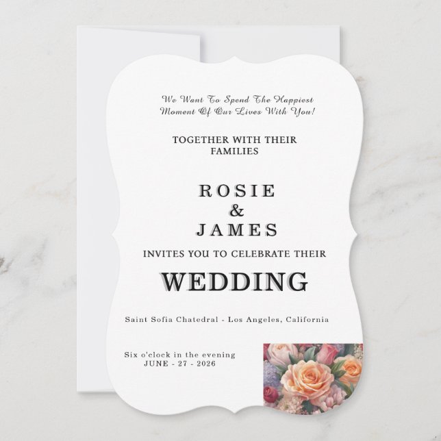 Wedding Invitation Floral Elements (Front)