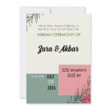 Wedding Invitation, Floral wedding invitation