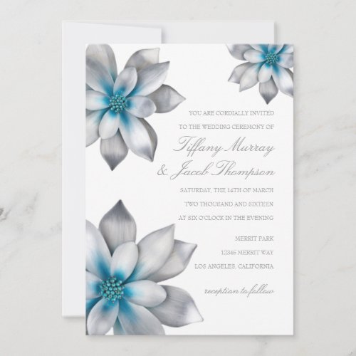 Wedding Invitation  Flowered