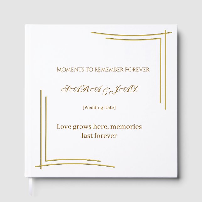 wedding invitation foil guest book  (Front)