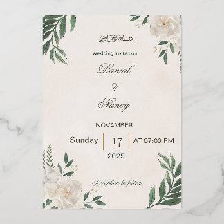 Wedding Invitation Foil Invitation