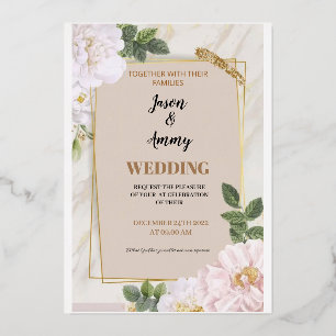 wedding invitation foil invitation