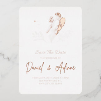 Wedding invitation foil invitation
