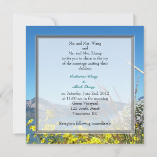 wedding invitation from bride and groom's parents,