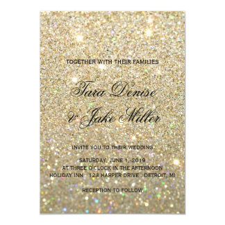 Wedding Invitation - Gold Glit Fab & Two