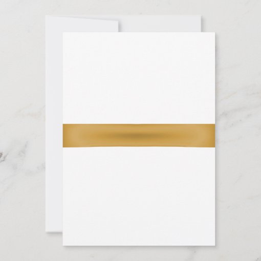 Wedding invitation golden ribbon | Zazzle