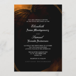 Wedding Invitation - Halloween Elegant Gothic