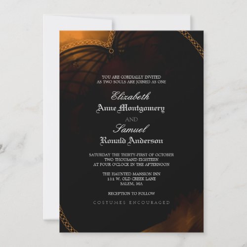 Wedding Invitation - Halloween Elegant Gothic