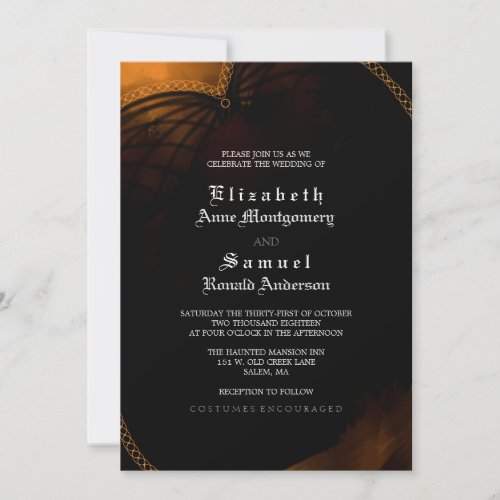 Wedding Invitation _ Halloween Elegant Gothic