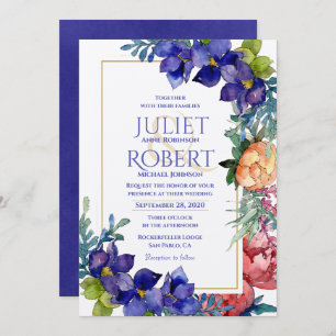Wedding Invitation Happiness Watercolor Floral