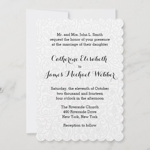 Wedding Invitation Hosted by Brides Parents