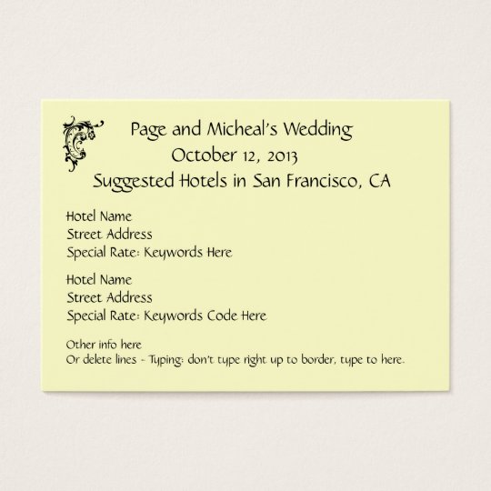 Hotel Cards For Wedding Invitations 2